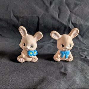 Ceramic bunny figurines
